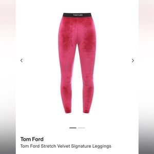Tom ford velvet stretch high waist leggings